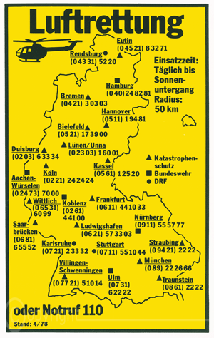 ADAC-Stützpunktkarte 1978