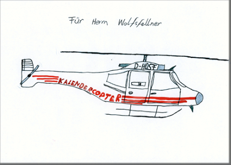 Kalendercopter Zeichnung 